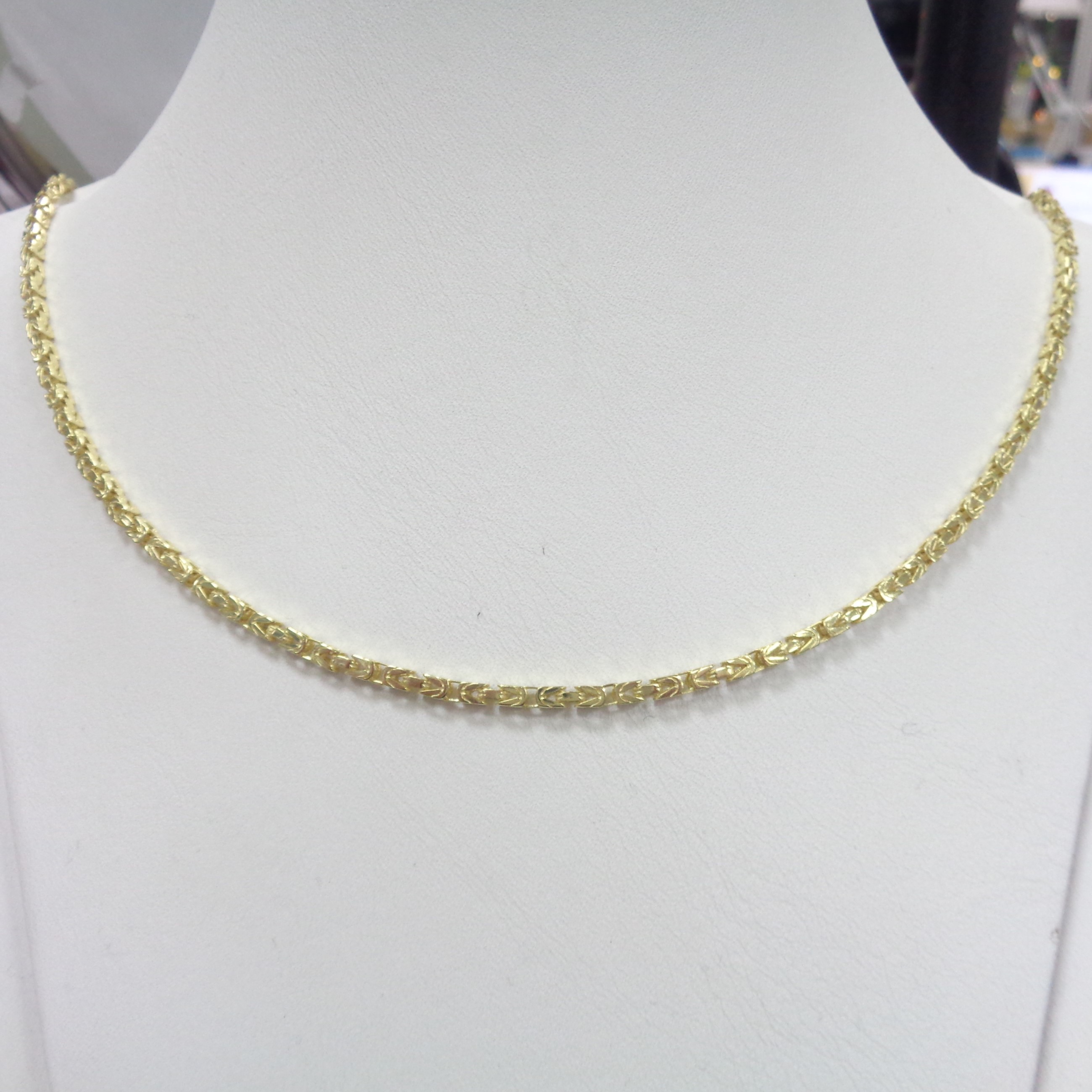 Цепь из желтого золота плетение "Лисий хвост"